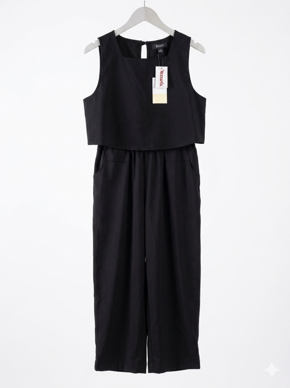 KOURT matching set  TANK AND HIGH WAIST Wide LEG LINEN BLEND MATCHING SET